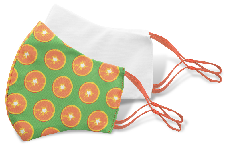 Masque facial personnalisé - deux couches, lavable et réutilisable - Taille adulte - Polyester et coton - Impression sublimation_4