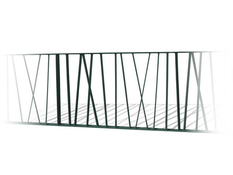 GC3404 - Barrières urbaines Urban'NT en acier avec montants et main courante en fer plat_4