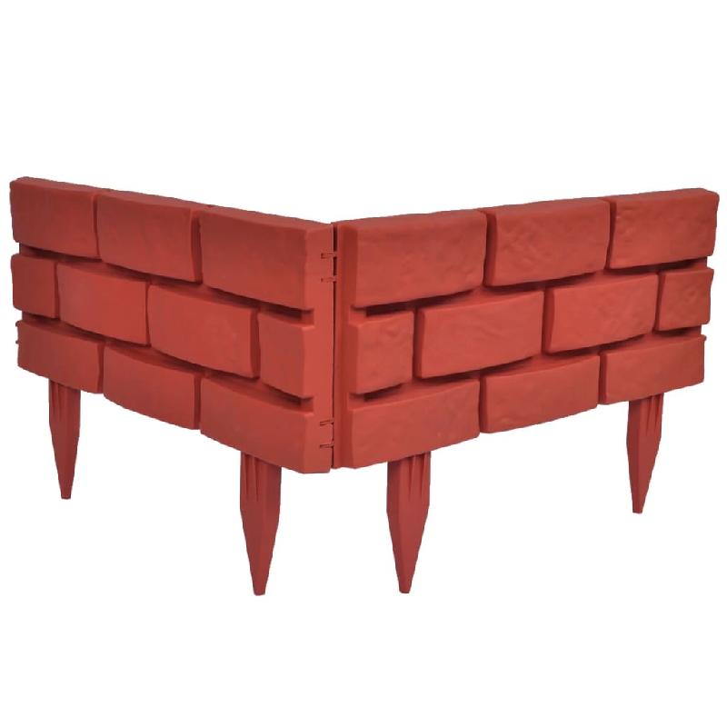 Vidaxl clôture de jardin avec design de briques 11 pcs 141257_4
