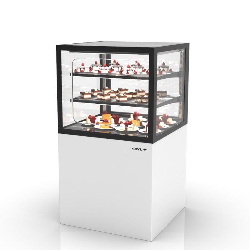 Vitrine réfrigérée INTEGRA sur base - 600 mm - 3 niveaux - H1100 mm - IN60/50-110 | Sayl Barcelona - 515 mm, Accès Grab & Go, 1100_4