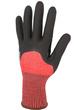 Gants de protection nitrile mousse - Coupure niveau D - Support PEHD - Phd54red_4