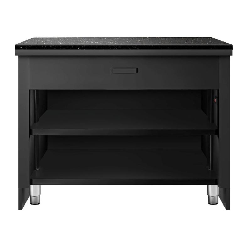 Comptoir caisse TORONTO - L900 mm - Plan de travail en granit Noir - P900_4