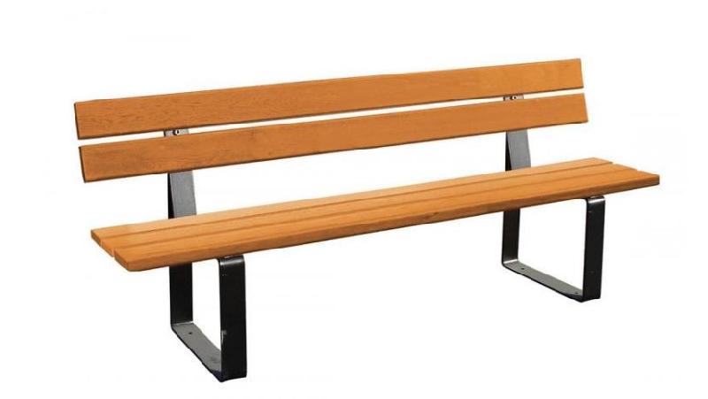 Banc Public Gira - Structure en acier zingué avec lattes en bois - Hauteur assise 441 mm - Longueur 1800mm ou 2000mm - Capacité 4 places - Fabrication française_4