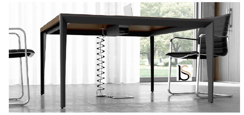 Table de réunion X9 pour 4 personnes - Officity. - Anthracite, Ébène_4