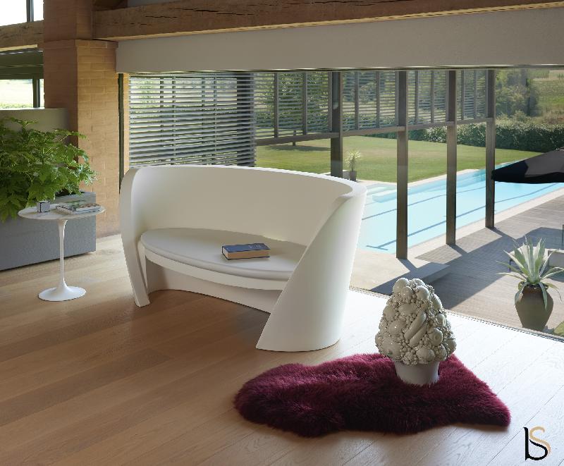 Canapé 2 places lumineux - Slide - Blanc_4