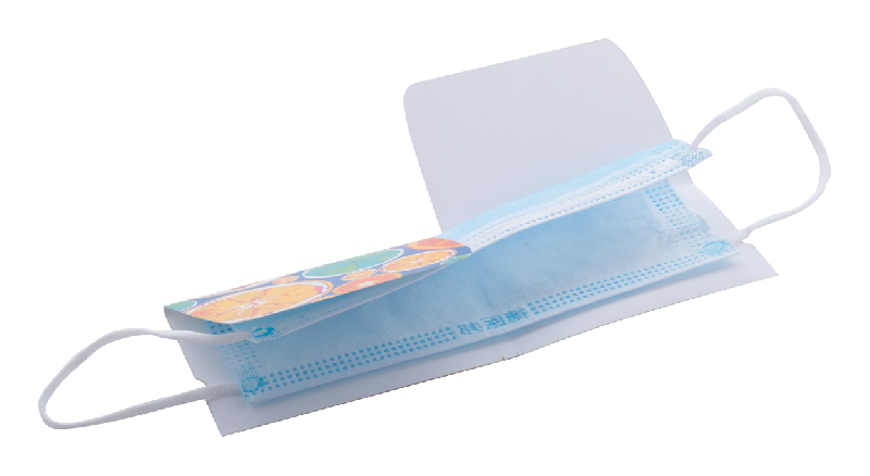 Étui pliable pour masque facial jetable - Impression quadri incluse - Couleur blanche - Minimum 250 pièces_4