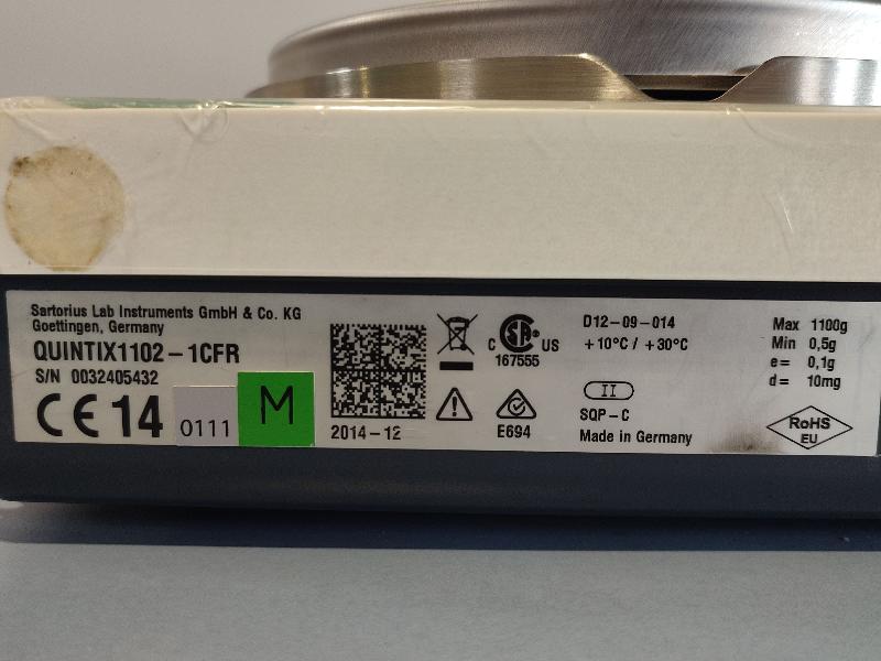 Balance de précision SARTORIUS QUINTIX 1102 1CFR  1100g / 0,01g_4