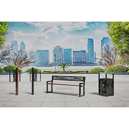 Banc public en tôle galvanisée avec traitement anticorrosion - Modèle Canopée - Découpe laser et finitions sur mesure_4