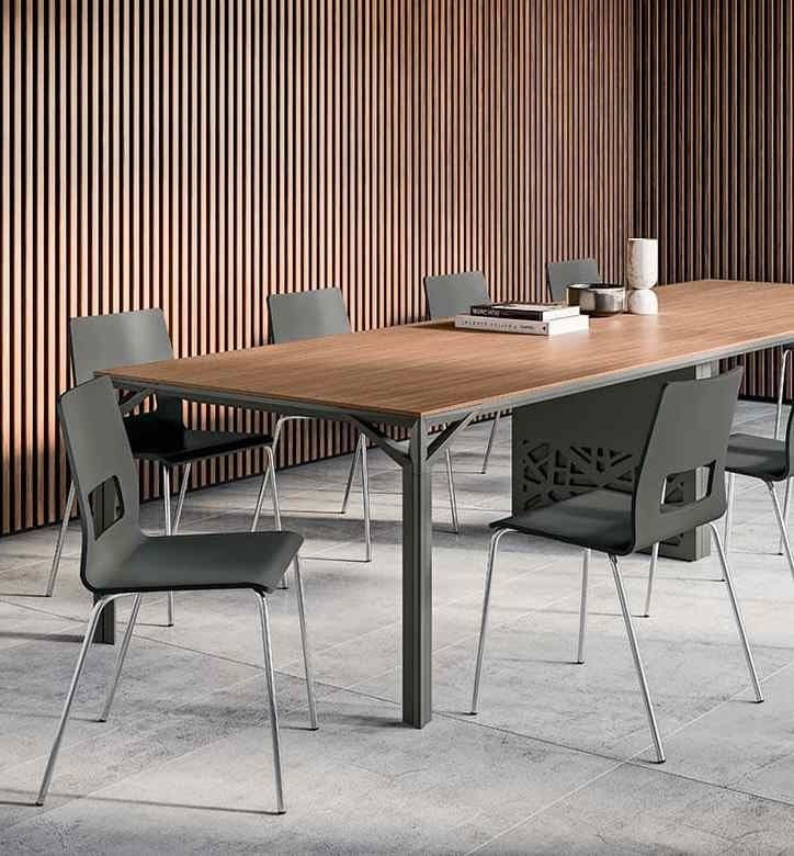 Chaise empilable polypro Celsius - coque en multiplis de hêtre, options de rembourrage et piètement chromé_4