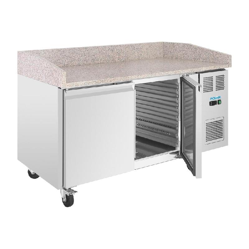 Comptoir à pizza 2 portes avec dessus en granit Série U 428L - Polar - UA081_4