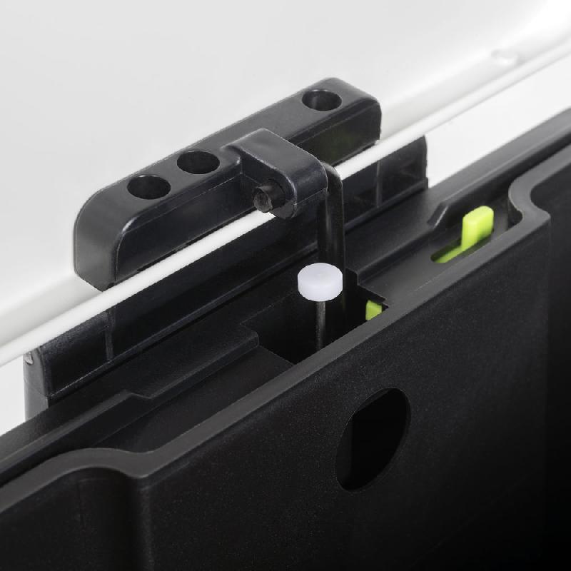 Conteneur rectangulaire extérieur à pédale - 20L - Aluminium blanc mat avec couvercle hygiénique et seau amovible_4