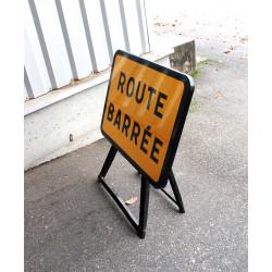 Panneau indication temporaire route barrée KC121P_4