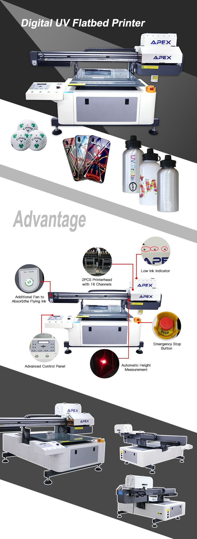 Imprimante UV à plat UV6090B - Microtec Technology Group - double tête d'impression Epson DX5 - format max. 60x90cm - consommation 380W_4