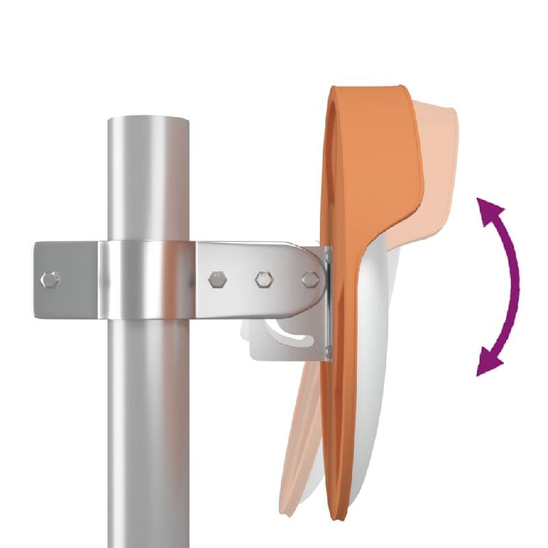 Vidaxl miroir de traffic convexe extérieur orange ø30 cm polycarbonate 153081_4