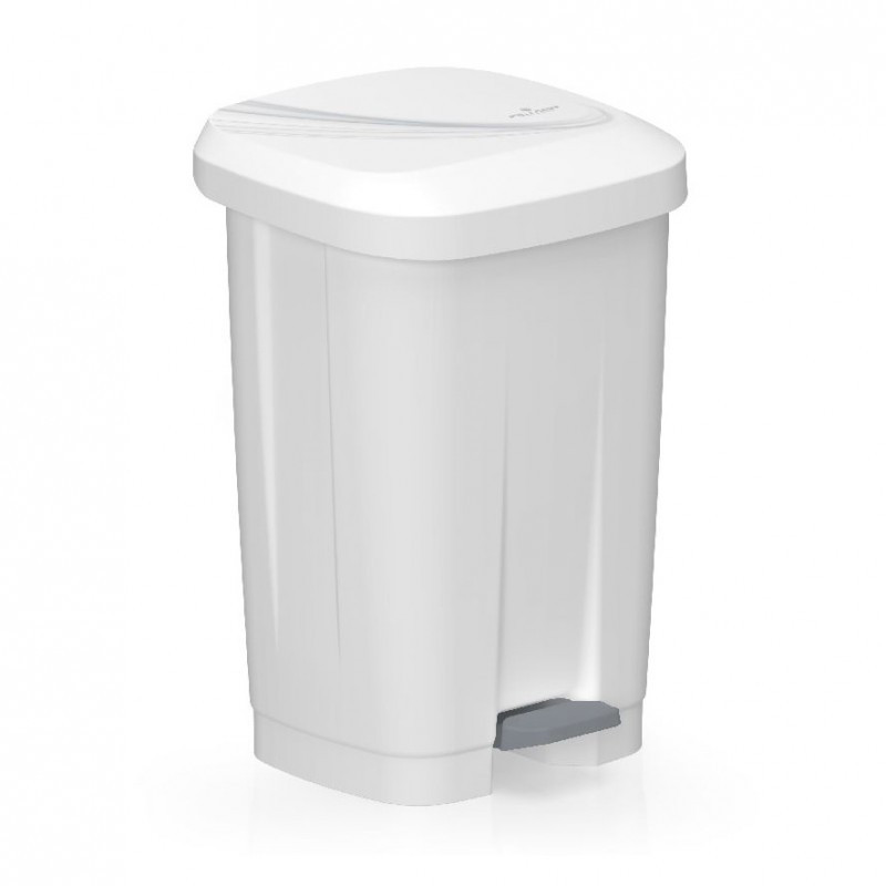 Poubelle a pedale 50l atlaxpress couvercle blanc (anciennement patty)_4