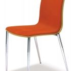 Ingrid V586 - Chaise empilable Dynamica avec piétement métallique et coque en multiplis - Design Jan Sabro_4