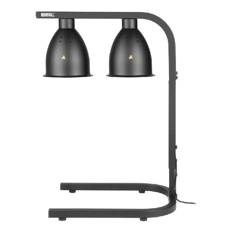 Lampe chauffante double sur pied Buffalo noir mat | Buffalo - JA865_4