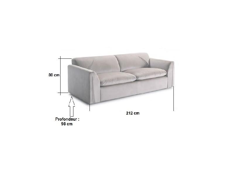 Canapé fixe 3 places Sooth - tissu personnalisable - design chic et contemporain_4