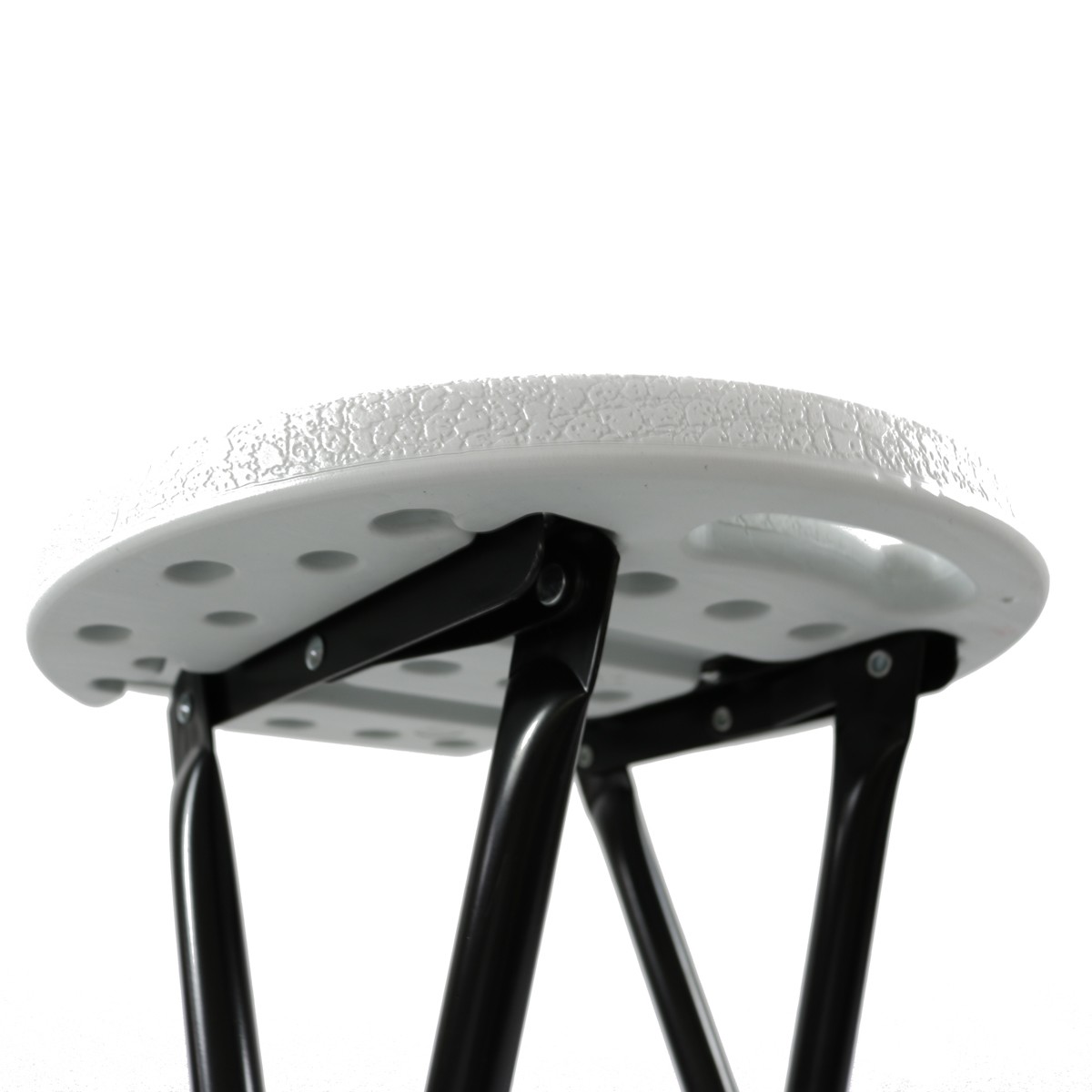Tabouret haut pliant - acier epoxy noir - assise en polyéthylène - usage intérieur/extérieur - charge 100kg_4