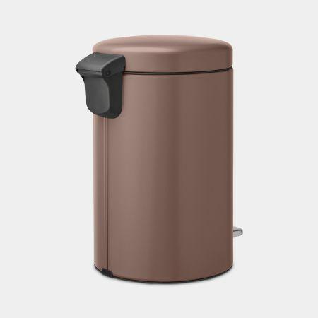 Poubelle à pédale NewIcon 12 litres - Satin Taupe - Brabantia - Petite taille, pédale en acier inoxydable, couvercle anti-odeurs et système anti-basculement_4