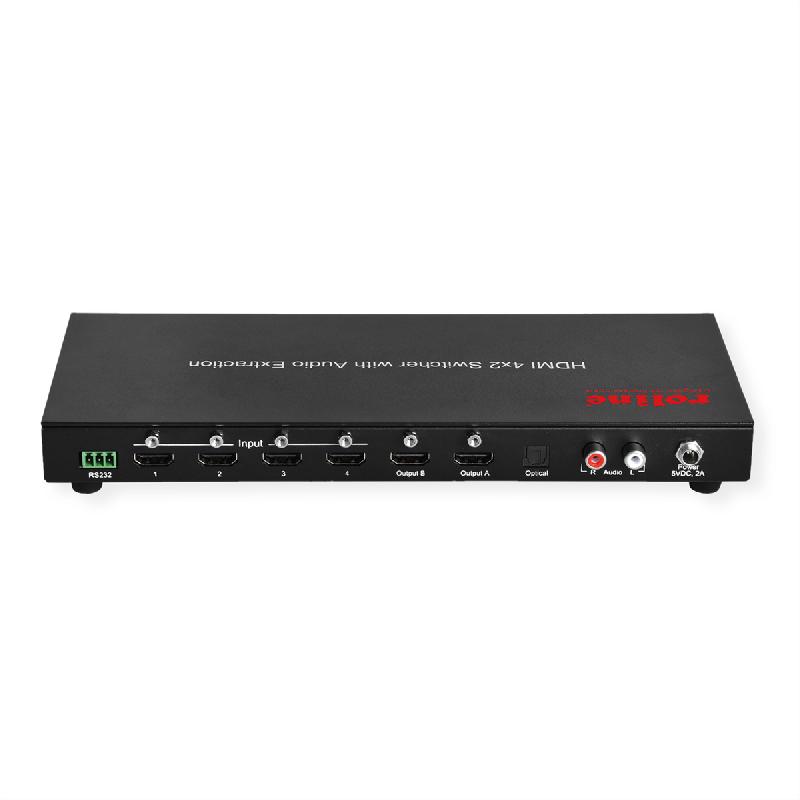 ROLINE Switch Matrix HDMI 4K, 4 x 2 avec télécommande_4