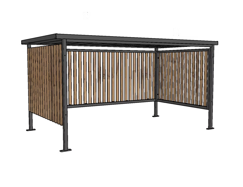 Abri détente à toit plat - Profondeur 2330mm x l4060mm x h2100mm - MIGA - Le temple du mobilier_4
