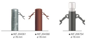 Potelet à chaînes - Guidage piétonnier et maîtrise d'accès - Modèles PROVINCE, CARREFOUR, AGGLO_4