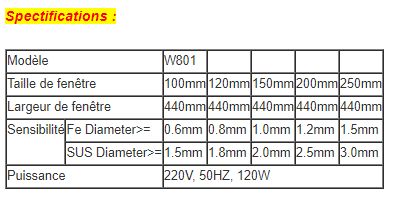 Hd-w801 - détecteur de métaux de convoyeur haute sensibilité - Haida - poids 175 kg - pour denrées alimentaires_4