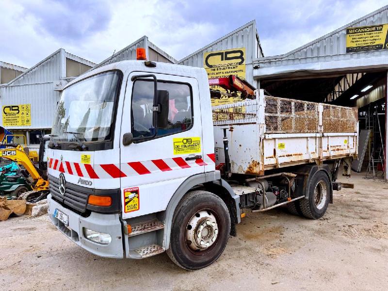 Mercedes ATEGO 1218 Camion benne grue grappin hayon_4