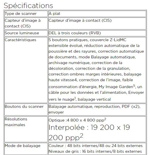 9623b003 - scanner photo - canon france - optique : 4 800 x 4 800 ppp2_4