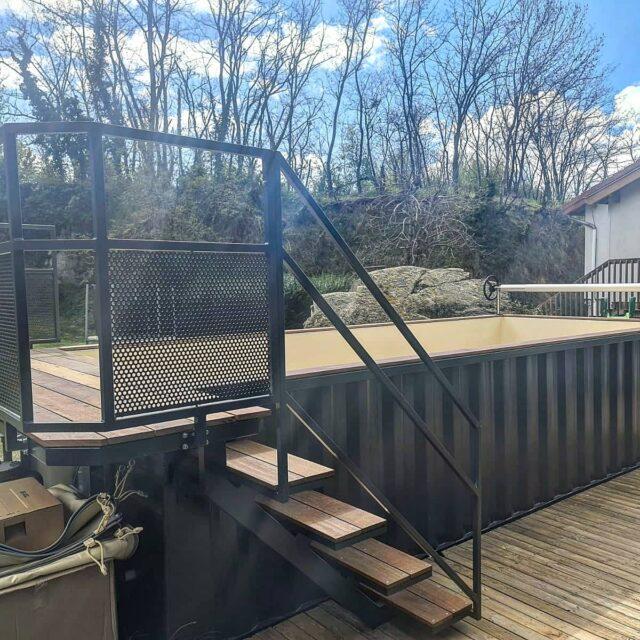 Container Piscine 20 Pieds - 6m en Acier Corten, Design et Durable_4