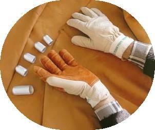 Gants de protection pour sécateur - Gaucher, taille 8 - Coquilles anti-écrasement et anti-coupure - Cuir hydrofuge - Peauceros_4