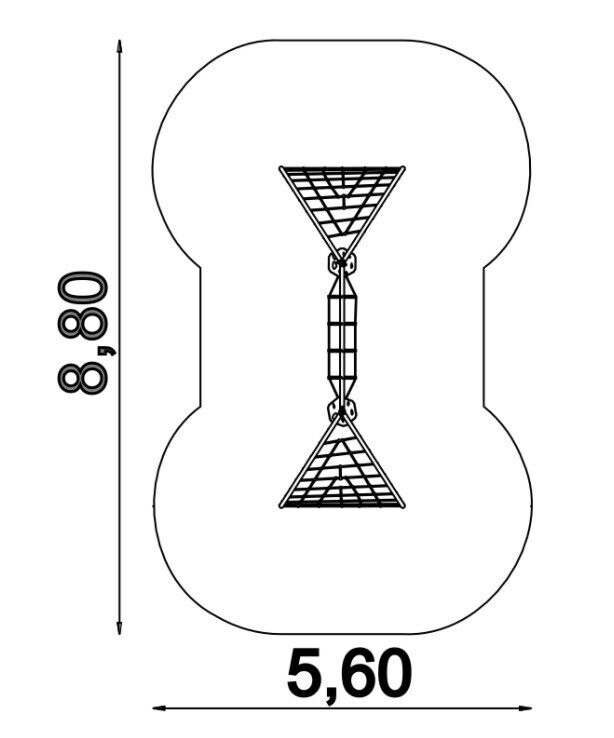 Parcours à cordes en acier inoxydable pour aire de jeux - Conforme EN1176 - Référence BT16141_4