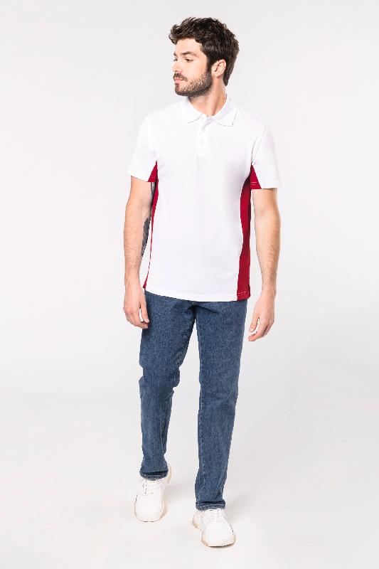 Polo piqué manches courtes bicolore homme - Réf: K232 - Kariban - 65% polyester / 35% coton_4