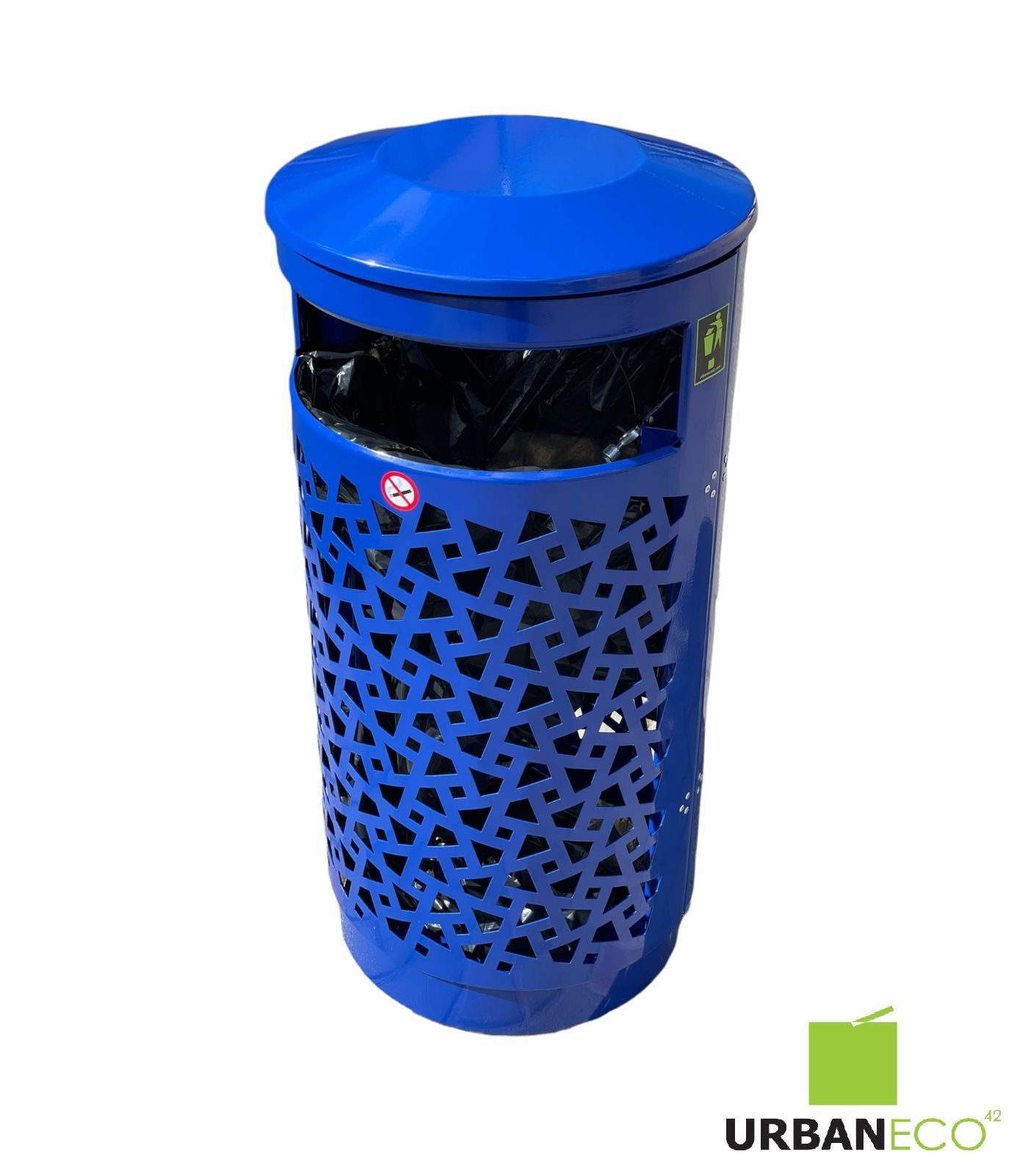 Poubelle publique tri sélectif double flux - acier galvanisé renforcé - 2x40L ou 80L - coloris personnalisables_5