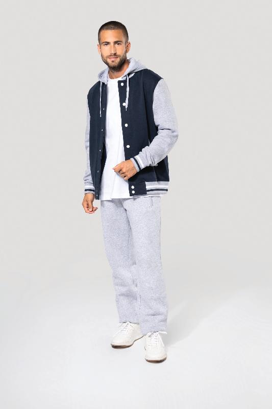 Blouson Teddy à capuche unisexe - Réf : K4003 - Molleton gratté 3 fils - Kariban_4