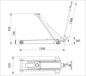 Dk50hlq - Cric rouleur à haute levée AC Hydraulic - capacité 5,0 t - pour camions et machines agricoles_4