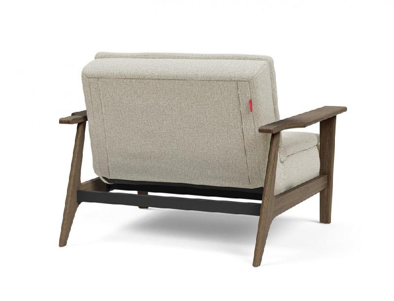 Innovation Living - Fauteuil design Dublexo Frej Mixed Dance Natural - Convertible lit 90x115 cm - Piétement chêne fumé_4