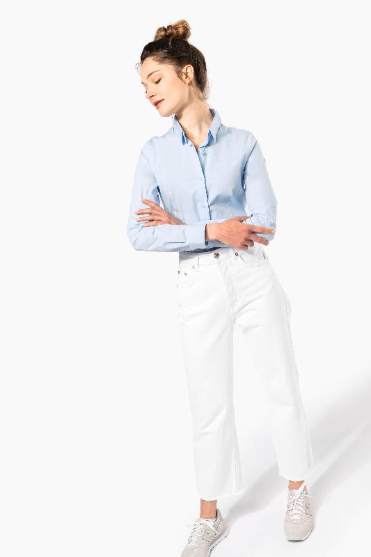 Chemise de travail femme en coton/élasthanne - manches longues - Réf: K530 - Kariban_4