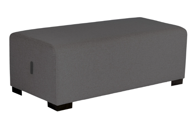 Pouf 2 places - Structure bois (pin) - Mousse polyuréthane - Revêtement tissu - Coloris au choix - Anti feu - Normé OEKO TEX - Patins antidérapants - Fabrication européenne - Garantie 2 ans_4