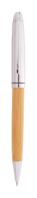 Parure stylos en bambou et métal - Stylo bille et roller avec boîte cadeau en bambou_4