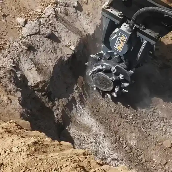 Fraise hydraulique pour pelle 13 à 20t - Rockwheel G60 - Optimisée pour couple et profondeur_4