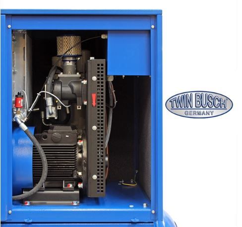 Compresseur industriel avec protection moteur et arrêt d'urgence