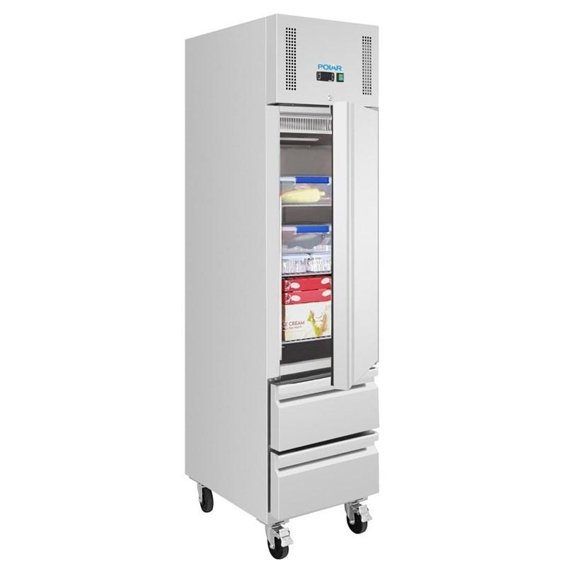 Armoire réfrigérée négative GN compacte série G 1 porte et 2 tiroirs 180L UA116 Polar_4