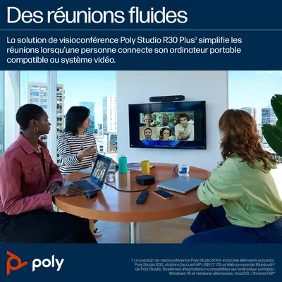 HP Poly Barre de visioconférence USB Poly Studio R30_4