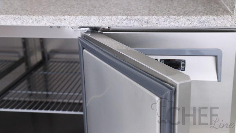Chpz2p+chvi1538 - Meuble à pizza réfrigéré avec plan en granit et vitrine réfrigérée optionnelle_4