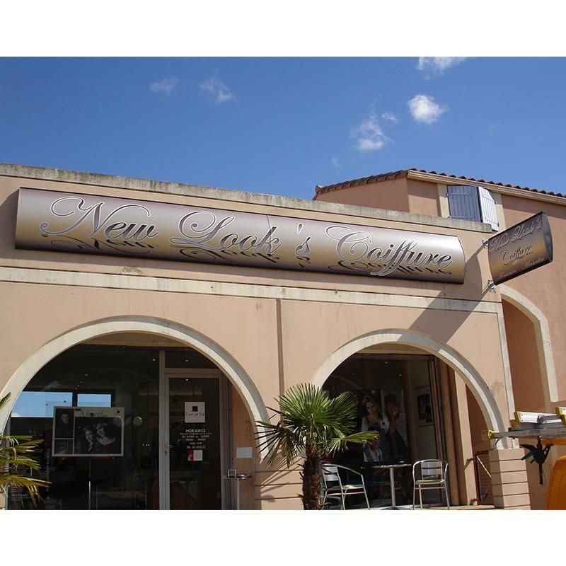 Earhart - panneau d'enseigne murale galbée - dediservices - 2(l) x 0.60 (h)m_4