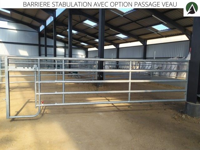 Bs34p - Barrière agricole extensible 3 à 4 mètres - 5 lisses, galvanisée à chaud, fabrication française_4