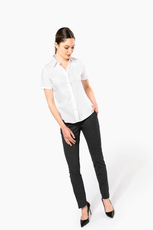 Chemise manches courtes femme sans repassage - 100% coton micro sergé - Réf: K540_4