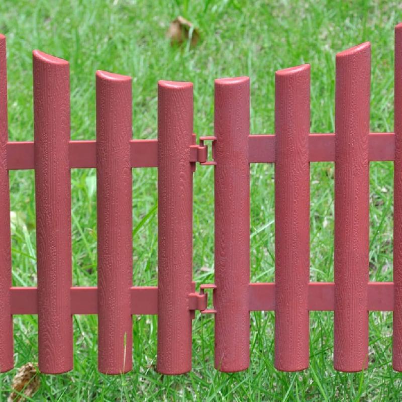 Vidaxl bordures de pelouse 17 pcs 10 m marron 41228_4